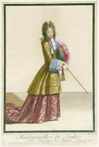 Mademoiselle de Loube, Madame díszlánya, vadászruhában. (cím a tárgyon)