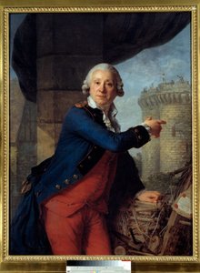 Jean Henri Masers, Latude lovag (1725-1805) portréja Rámutat a Bastille-erőd pusztulására, ahol bebörtönözték Madame de Pompadour (Marquise de Pompadour) megtámadási kísérletéért. Antoine Vestier (1740-1824) festménye 1