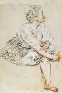 Ülő fiatal nő alkotó: Antoine Watteau