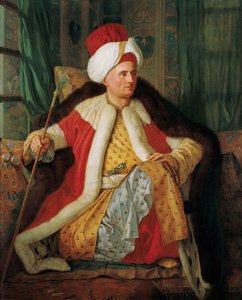Charles Gravier vergennes-i gróf és francia nagykövet portréja török öltözékben, XVIII. század második fele.