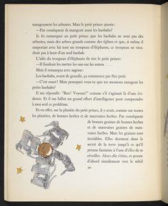 Elefántok, illusztráció Antoine de Saint-Exupéry "Le Petit Prince" című művéből.