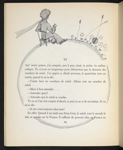 Illusztráció Antoine de Saint-Exupéry "Le Petit Prince" című művéből.