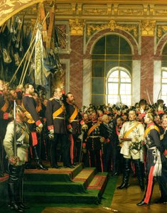 Vilmos kikiáltása az új Német Birodalom császárává a versailles-i Tükörcsarnokban 1871. január 18-án, 1885-ben festve (lásd még: 153620)
