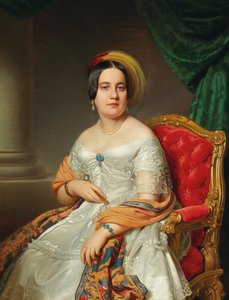 Louise von Wertheimstein portréja 1813-1890, szül. Biedermann, 1845.
