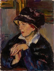 Nő sötét kalapban, 1917