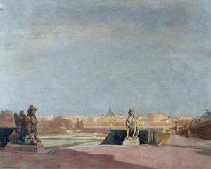 Kilátás Bécsre a Belvedere felől