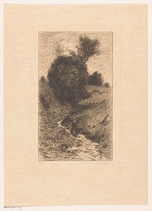 Nő egy üreges úton alkotó: Anton L. Koster (signed by artist)
