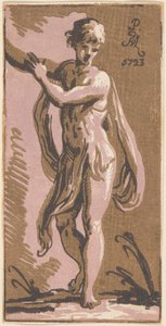 Egy álló fiatal, aki jobbra intett alkotó: Anton Maria Zanetti I, after Parmigianino
