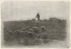 Pásztor juhnyájjal alkotó: Anton Mauve
