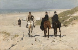 Reggeli lovaglás a tengerparton Morgenrit langs het strand