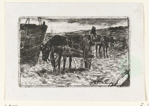 Autók a tengerparton alkotó: Anton Mauve