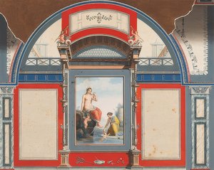 Egy római ház falfestménye a Villa Negroni területén Rómában, Vénusz és egy nimfa erotákkal. 1778