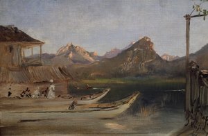 A Wolfgangsee-nél alkotó: Anton Romako