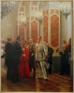 Friedrich III. udvari labdán / Werner alkotó: Anton Alexander von Werner