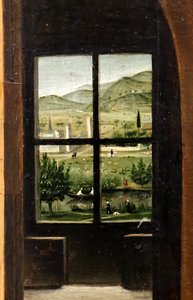 Szent Jeromos a dolgozószobájában, részlet, 1475 körül (olaj, tábla)