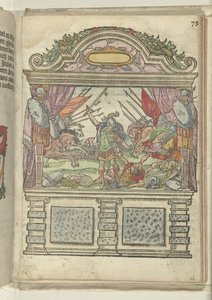 Allegorikus ábrázolás a színpadon a Grote Markt sarkán, 1578
