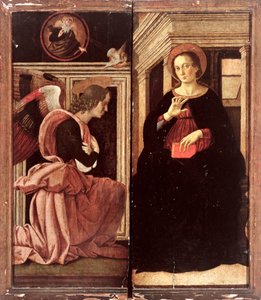 Angyali üdvözlet (tempera a panelen) alkotó: Antoniazzo Romano
