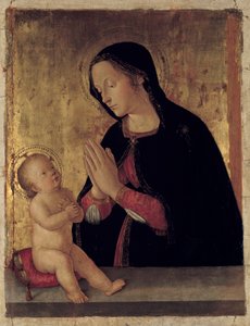 Antoniazzo Romano (1430-1508) A gyermeket imádó szűz oltárképe alkotó: Antoniazzo Romano
