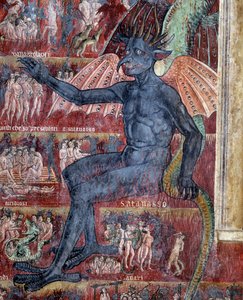 Az ördög a pokolban, részlet (Fresco