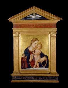 Szűz és gyermek donorral, 1480 körül (tempera és aranylevél a panelen)
