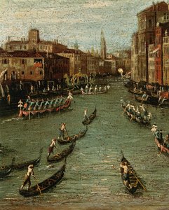 A Történelmi Regatta: Gondolák a Canal Grandén alkotó: Antonio (studio of) Canaletto