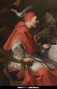 Szent Gergely köszönti Jézust, a zarándokot (3498744 részlet) 1729-1731 (festmény)