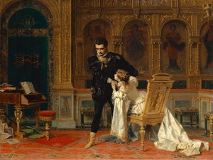 Jelenet Schiller Fiescójából (IV. felvonás, 14. jelenet) alkotó: Antonio Barzaghi-Cattaneo