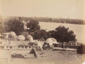 Asyut, Kilátás a hegyről, c. 1870-1880. alkotó: Antonio Beato