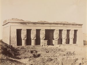 Dendera temploma, kb. 1870-1880-as évek. alkotó: Antonio Beato