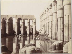 Luxor temploma (Amenhotep III udvarának képe) (albumon ezüst fotó)
