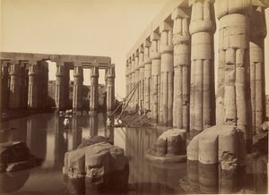 III. Amenhotep elárasztott udvara a luxori templomban alkotó: Antonio Beato