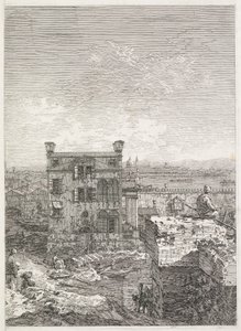 Nézetek: Hat oszloppal körülvett ház, 1735-1746. alkotó: Giovanni Antonio Canal