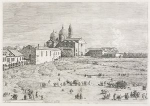 Kilátások: Szent Jusztina templom Prà della Valle-ban, Padova, 1735-1746. alkotó: Giovanni Antonio Canal