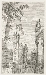 Nézetek: Szobrászat töredékei, 1735-1746. alkotó: Giovanni Antonio Canal