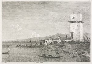 Nézetek: Malghera tornya, 1735-1746. alkotó: Giovanni Antonio Canal
