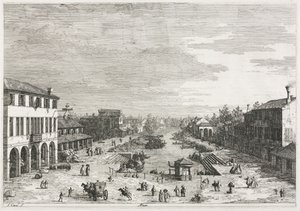 Kilátások: Mestre, Velence tartomány városának kilátásai, 1735-1746. alkotó: Giovanni Antonio Canal