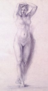 Antonio Canova (1757-1822) emelt karú női alak, rajz alkotó: Antonio Canova
