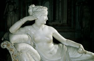 Paolina Borghese, mint Venus Victrix, Antonio Canova (1757-1822), fehér márvány alkotó: Antonio Canova