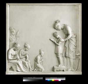 Tanítás, 1795 (gipsz) alkotó: Antonio Canova