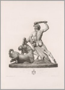 Thészeusz és Kentaur, hátulnézet, a Canova életműből alkotó: Antonio Canova
