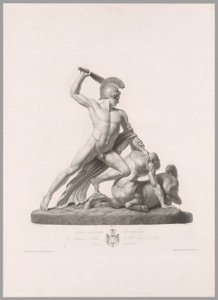 Thészeusz és Kentaur, elölnézet, a Canova-életműből alkotó: Antonio Canova