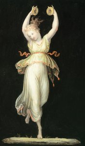 Antonio Canova (1757-1822) kasztnit játszó nő, tempera