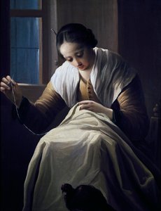 Varrónő, Antonio Cifrondi (1657-1730), Olaj, vászon alkotó: Antonio Cifrondi