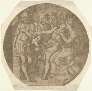 Egy férfi búcsúzik egy nőtől, 1540-45. alkotó: Antonio Fantuzzi