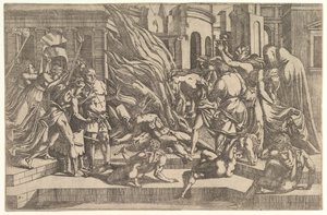 Egy holttest elégetése, kb. 1543. alkotó: Antonio Fantuzzi