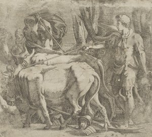 Kadmus a szántóföldet művelve, ahol elvetette a sárkányfogakat, 1540-45.