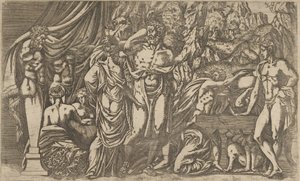 Herkules nőnek öltözve, 1540-45.