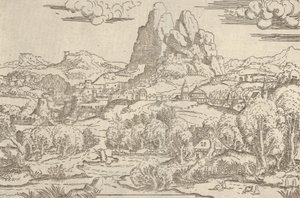 Táj a Vénuszról Pushing Cupido keret, 1540-45. alkotó: Antonio Fantuzzi