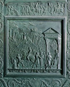 Szent Pál lefejezése, részlet a Filarete ajtóból, 1445 (bronz)