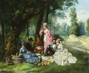 Piknik, 1874 alkotó: Antonio Garcia Mencia